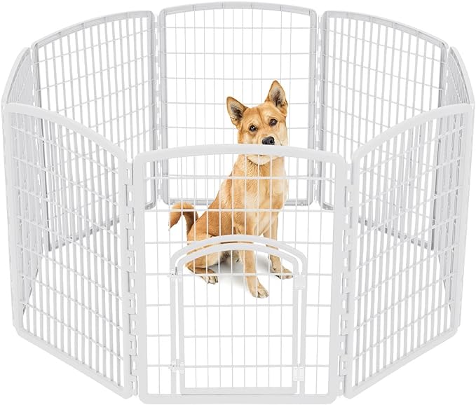 IRIS USA 34-inch Exercise 8-Panel Pet Playpen