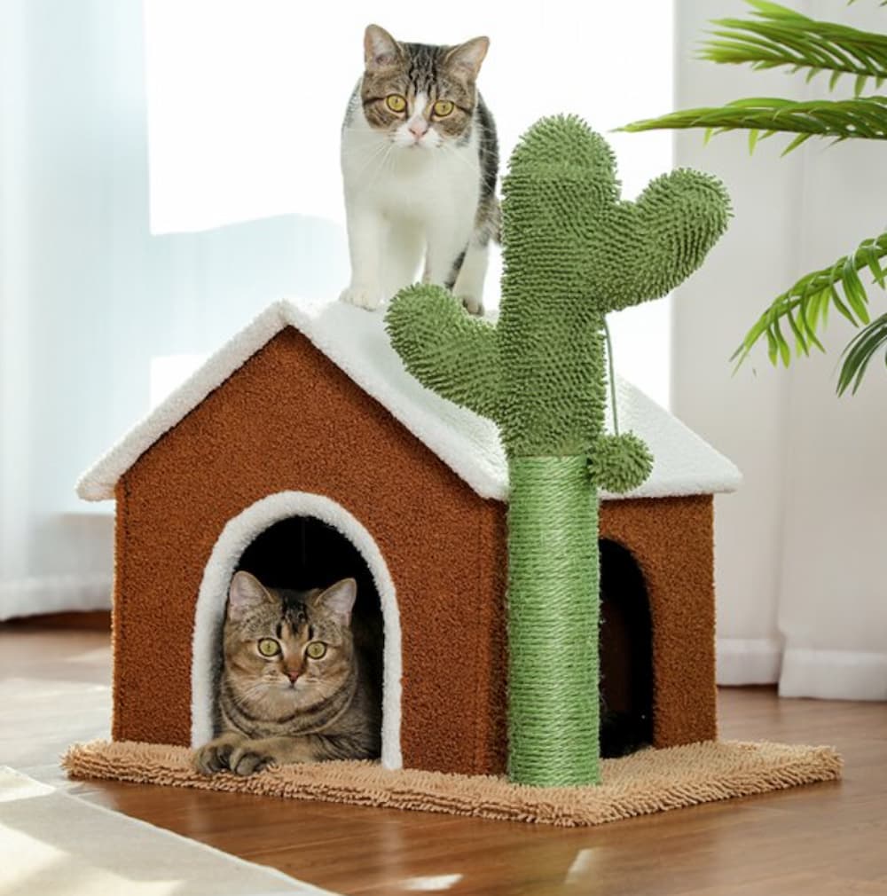 Dinosam Cat Tree Cactus Cat Bed Cat Scratching Post