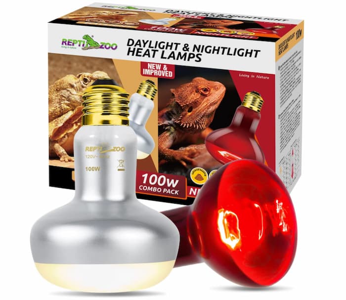 REPTI ZOO 2 Pack 100W Reptile Heat Lamp Bulbs