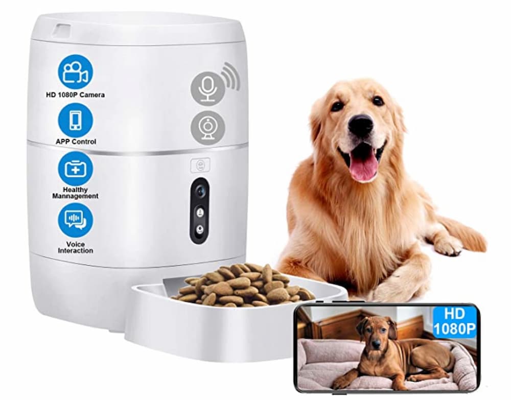 LeeKooLuu Q01 HD 1080P Camera WiFi Smart Feeder 6L Automatic Cat Feeder Automatic Dog Feeder