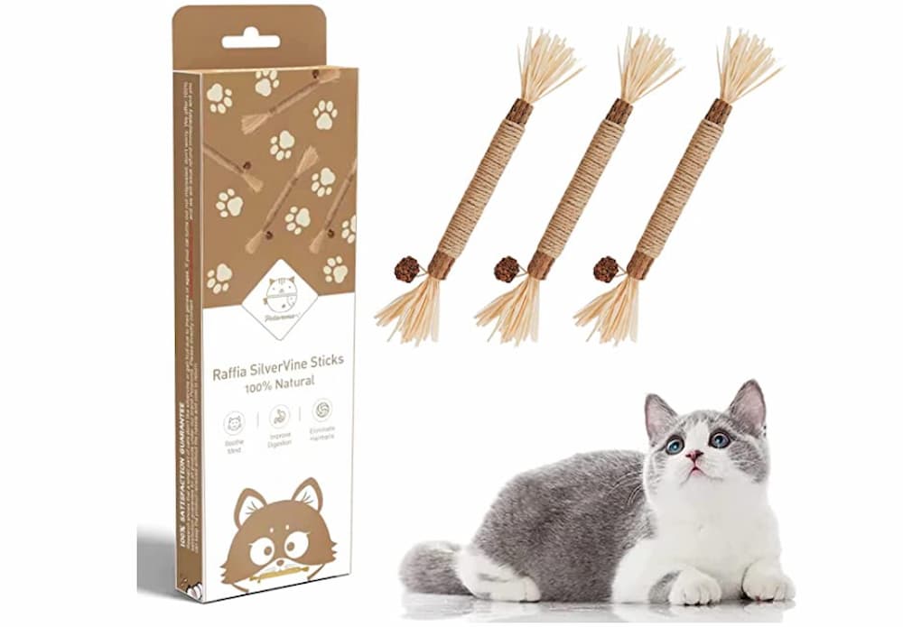 Potaroma 3 Pack Natural Silvervine Sticks Cat Toys