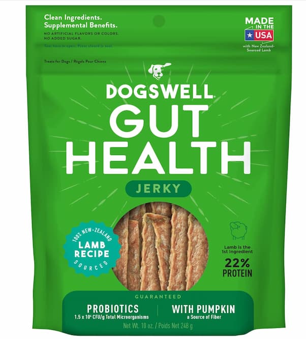 Dogswell Gut Health Jerky Treats, Lamb