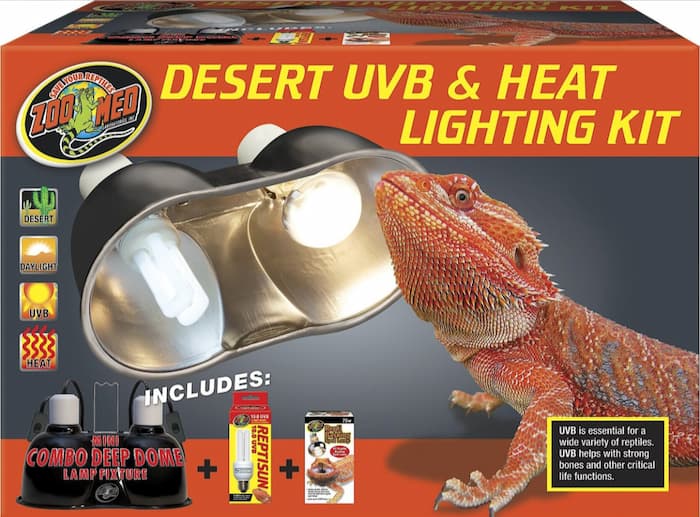 Zoo Med Desert UVB & Heat Reptile Lighting Kit