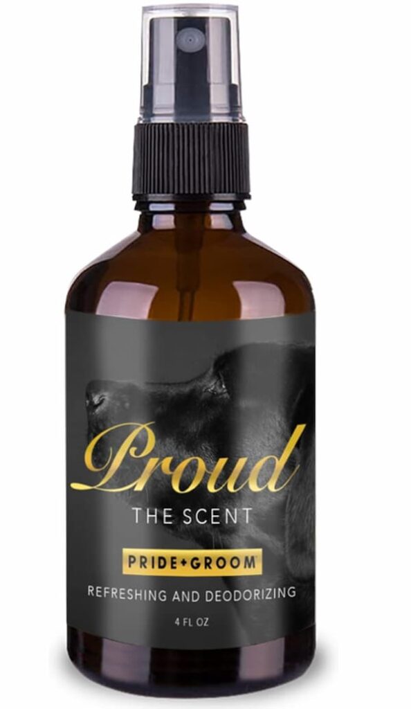 Pride and Groom deodorizing spray for dogs