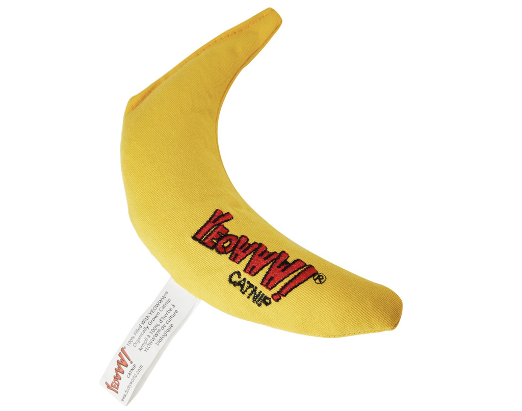 Yeowww banana catnip toys